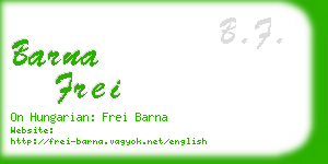 barna frei business card